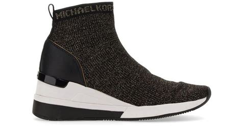 michael kors black sock sneakers|michael kors skylar sneakers.